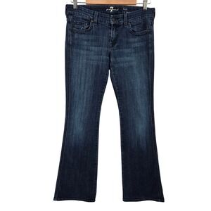 7 For‎ All Mankind The Lexie Petite Low Rise Bootcut Jeans Dark Wash Size 28